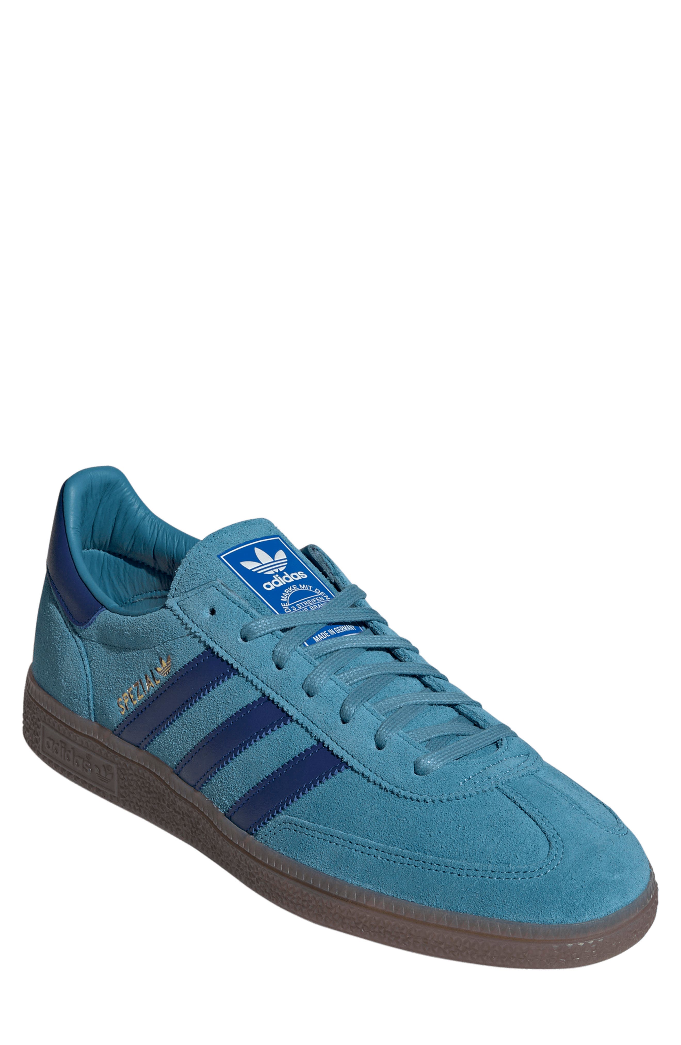 adidas Gender Inclusive Handball Spezial MIG Sneaker, Main, color, Tactile Steel/ Royal Blue/ Gum