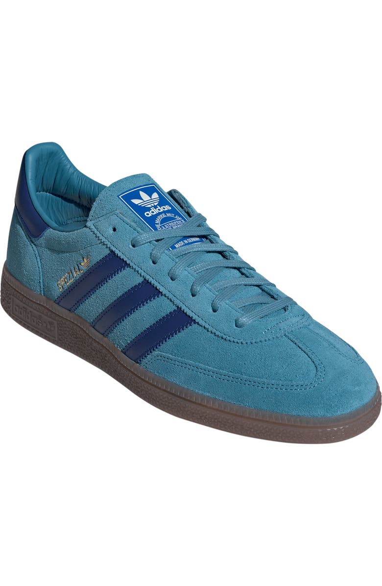 adidas Gender Inclusive Handball Spezial MIG Sneaker, Main, color, Tactile Steel/ Royal Blue/ Gum