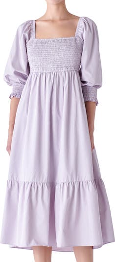 ワンピース MEDI GINGHAMCHECK 2WAY PUFFSLEEVE DRESS MEDI GINGHAM CHECK 2WAY PUFF SLEEVE DRESS アメリヴィンテージ