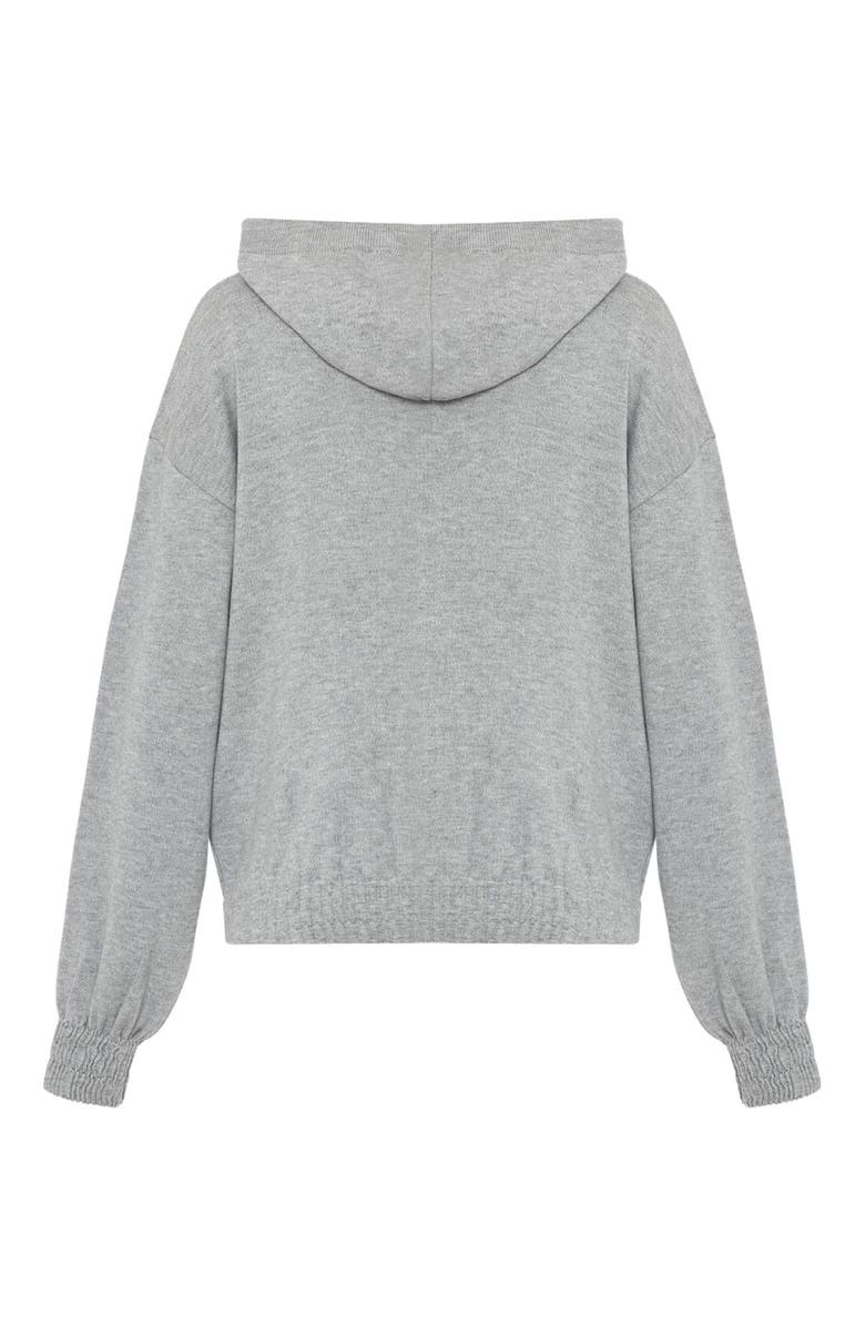 THEO The Label Nomia Ruched Zip Hoodie, Alternate, color, 