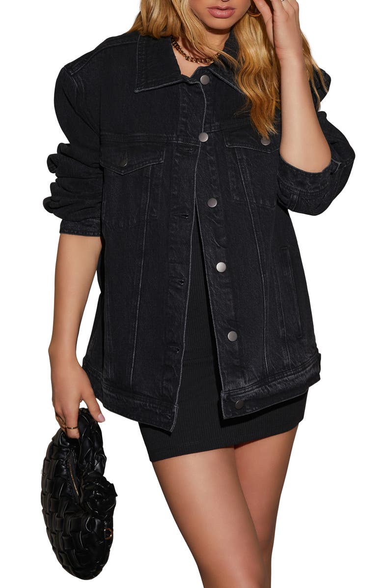 VICI Collection Nira Oversize Denim Jacket, Main, color, 