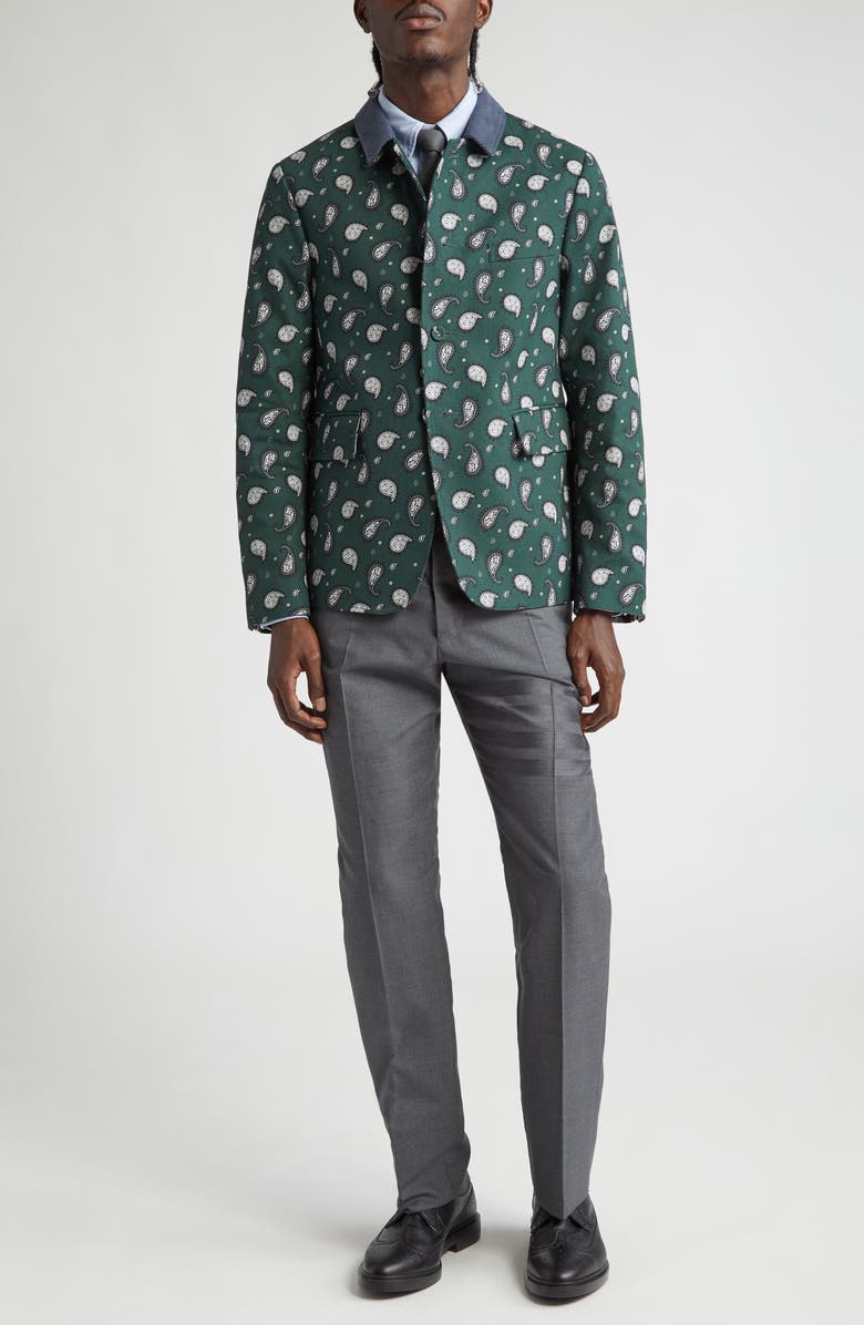 Thom Browne Cotton Corduroy Cutaway Sport Coat, Alternate, color,