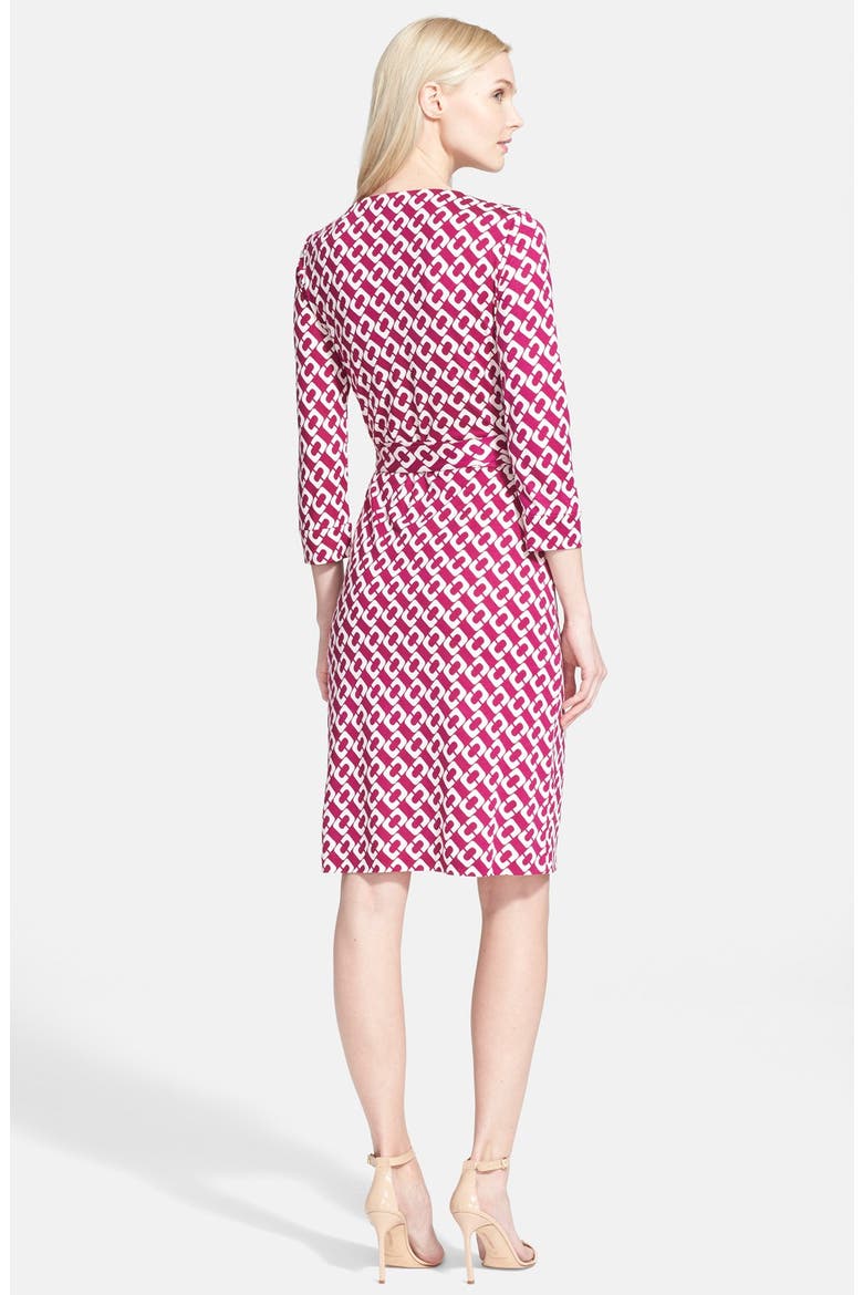 'New Julian Two' Silk Jersey Wrap Dress (Nordstrom Exclusive), Alternate, color, SUMMER BEET CHAINLINK