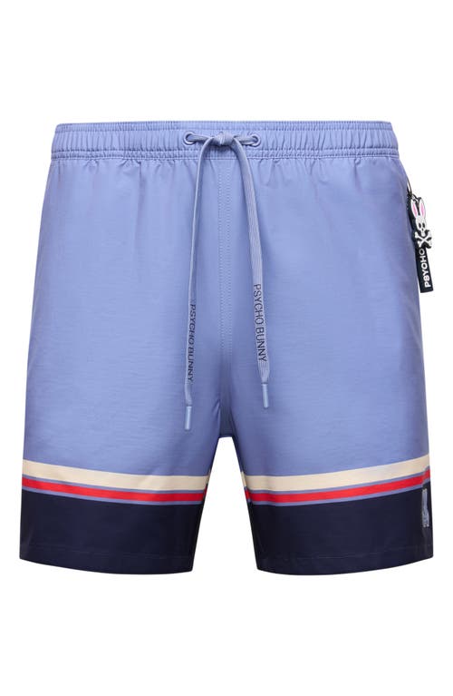 Psycho Bunny Hanks Colorblock Swim Trunks In Blue