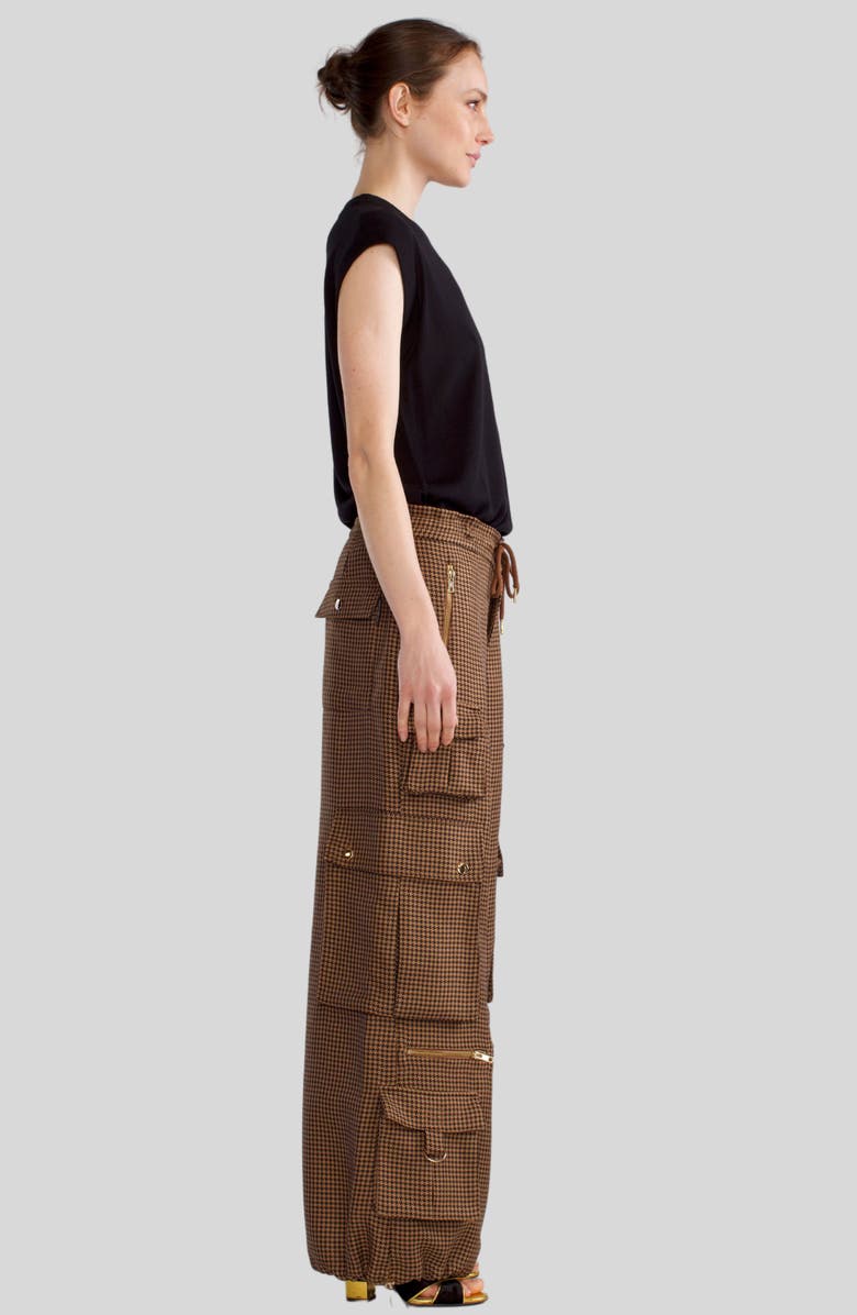 Cynthia Rowley Houndstooth Cargo Pants, Alternate, color,