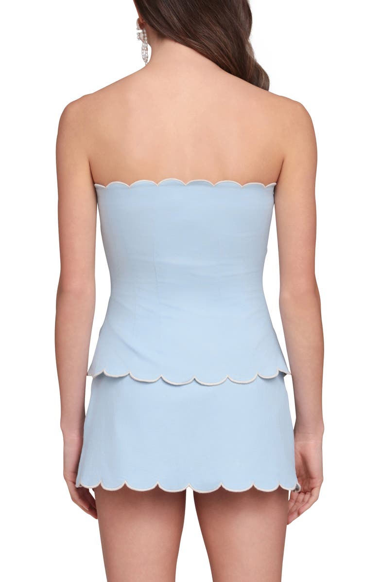 Avec Les Filles Scallop Edge Tube Top, Alternate, color, Seafoam