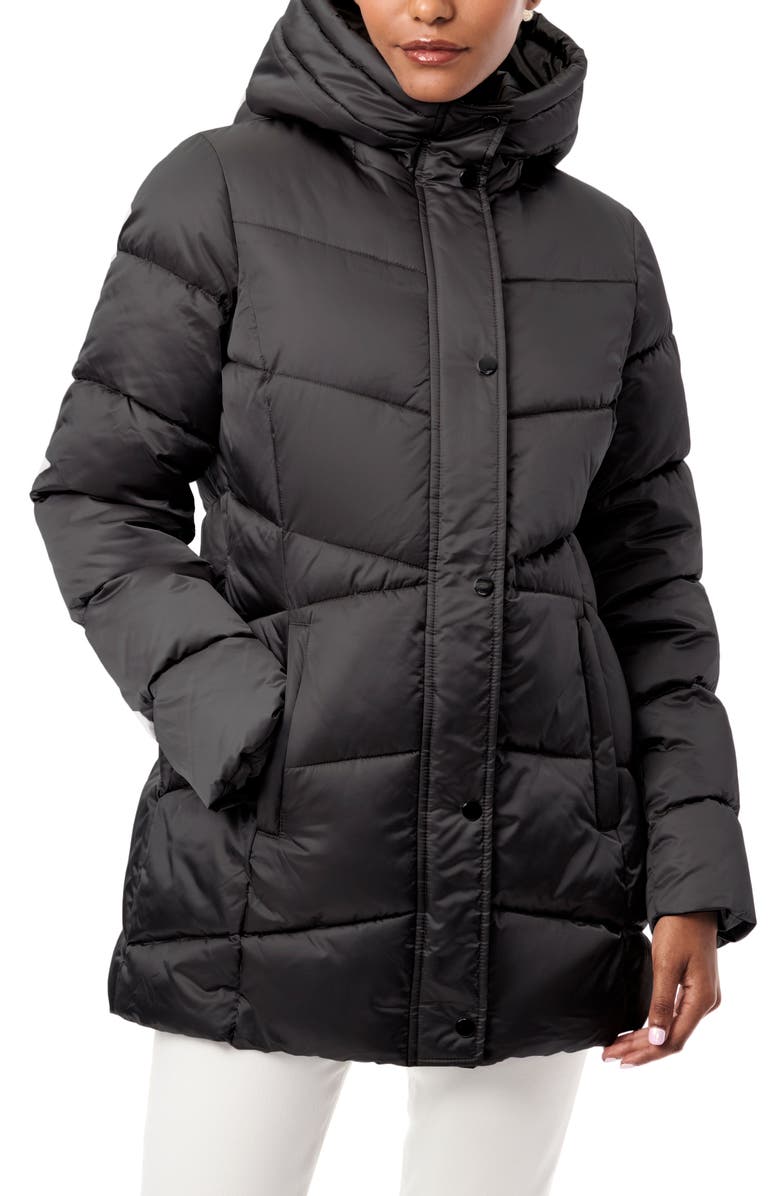 Bernardo Bundle Up Hooded Puffer Jacket, Main, color,