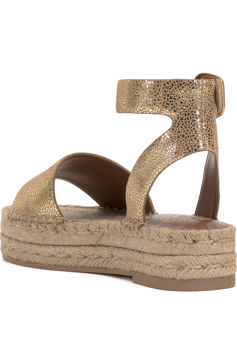 Vince Camuto Darna Ankle Strap Platform Sandal, Alternate, color, Neutral Gold