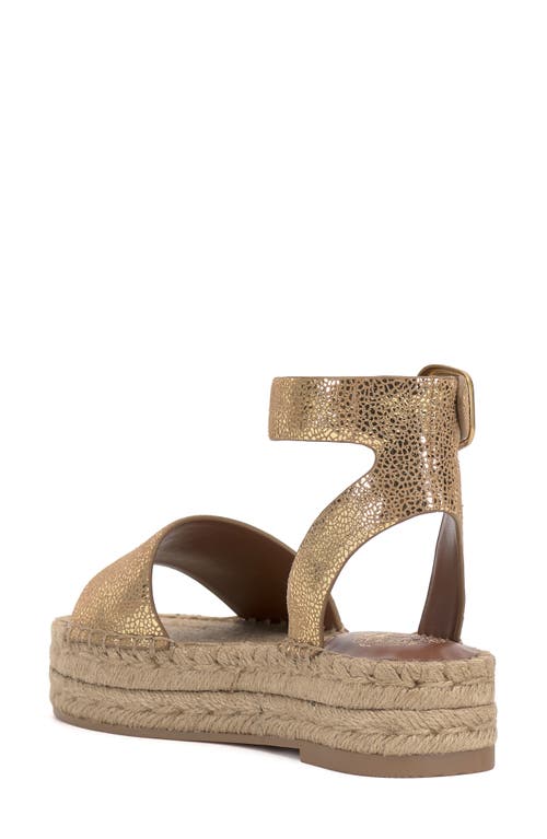 Vince Camuto Darna Ankle Strap Platform Sandal In Neutral Gold