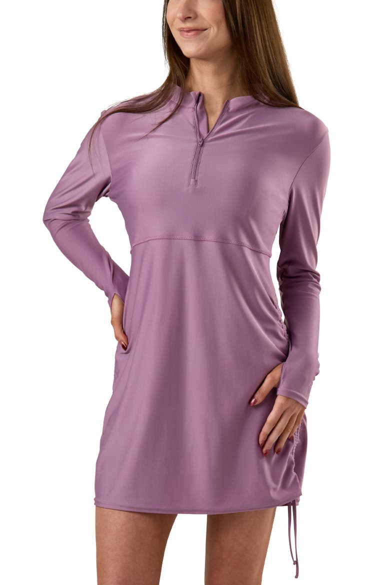 Convertible Swim Shirtdress, Main, color, Grape
