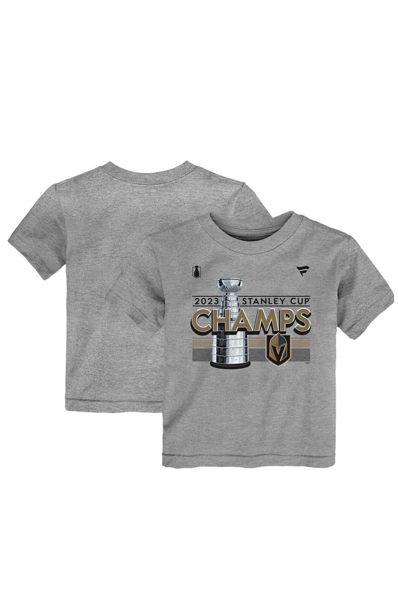 FANATICS Toddler Fanatics Branded  Heather Gray Vegas Golden Knights 2023 Stanley Cup Champions Locker Room T-Shirt, Main, color, 