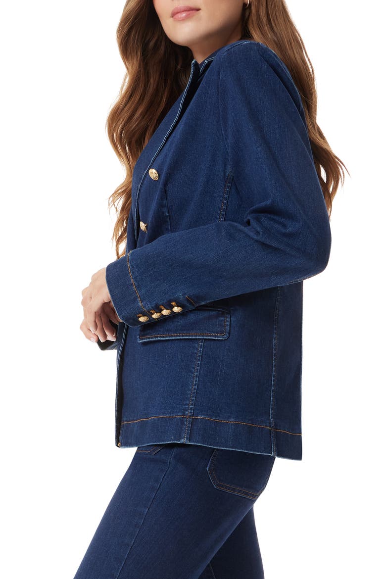 Imogen Double Breasted Denim Blazer, Alternate, color, CAMEO