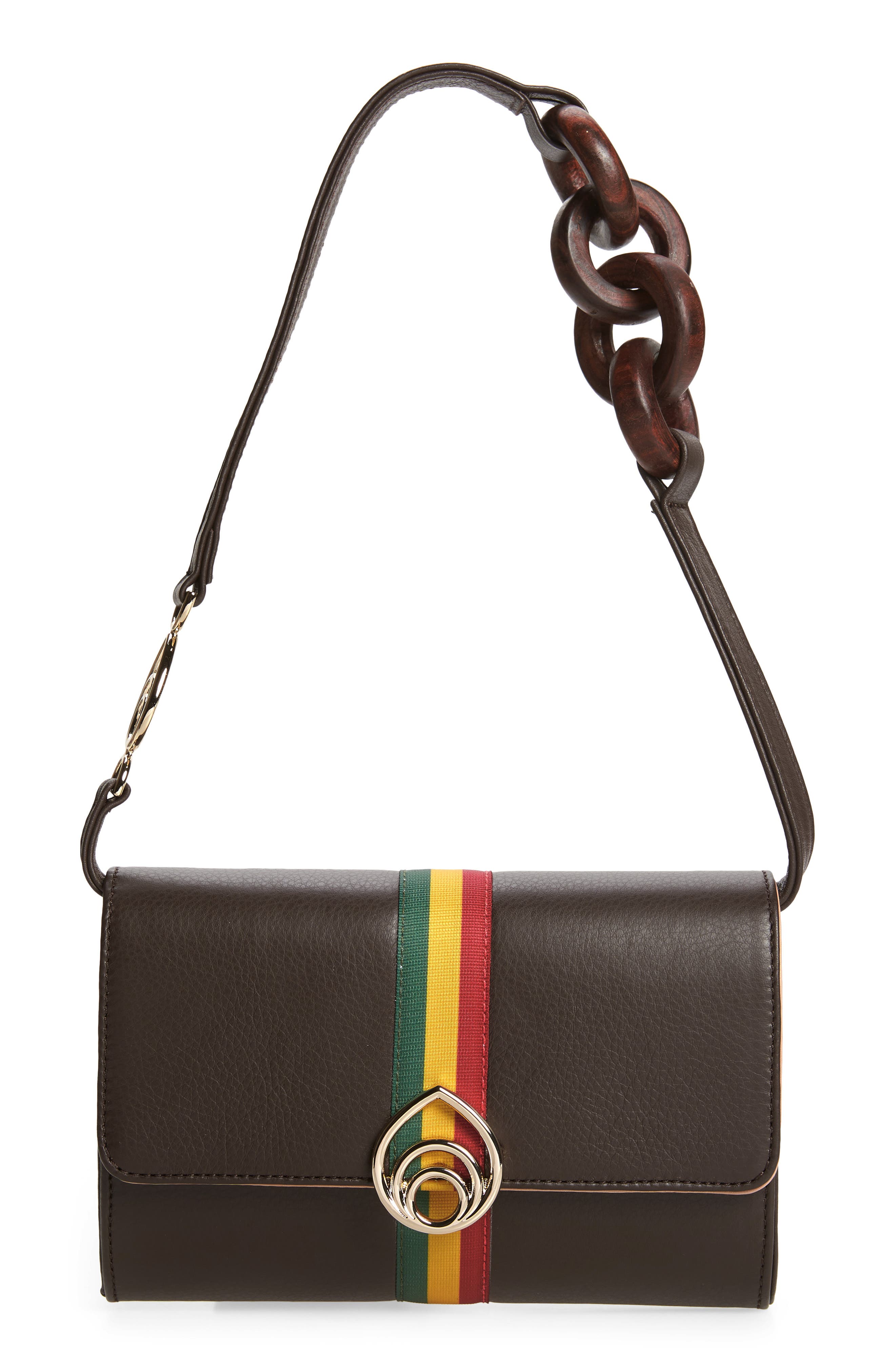 Brother Vellies Lijadu Carved Wood Leather Bag, Main, color, 