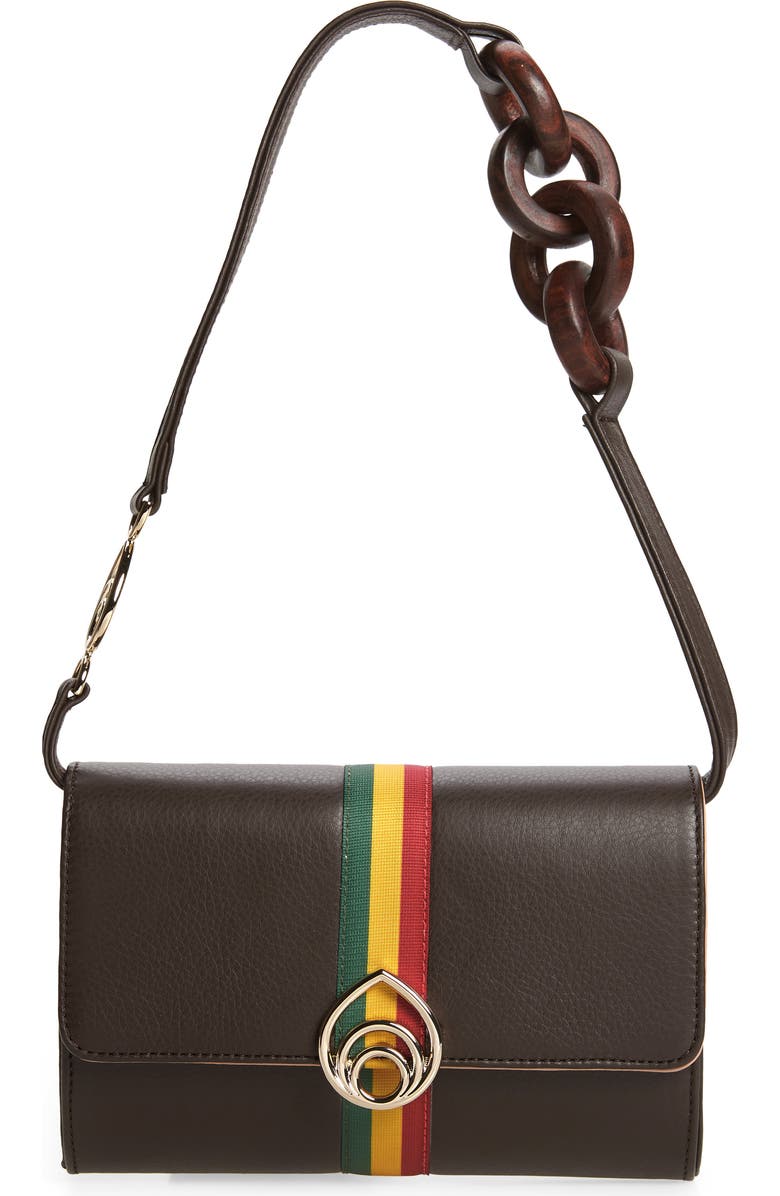 Brother Vellies Lijadu Carved Wood Leather Bag, Main, color,