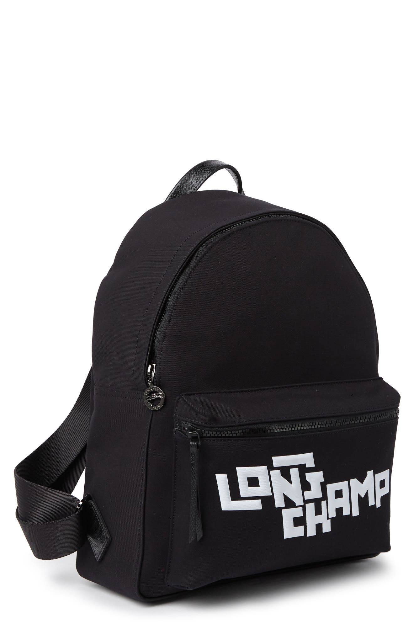 Longchamp Stamp Backpack, Alternate, color, Blk/White