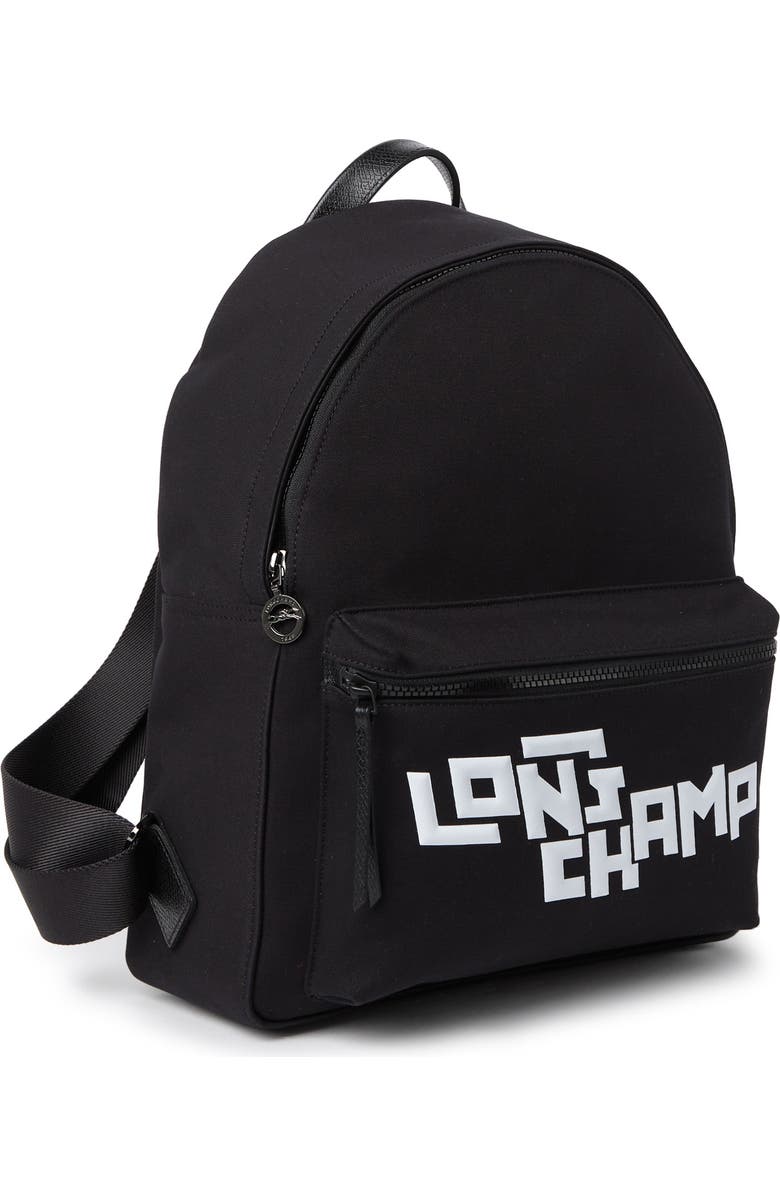 Longchamp Stamp Backpack, Alternate, color, Blk/White