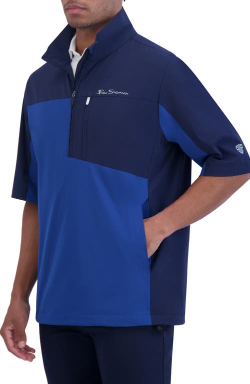 Ben Sherman Water Repellent Golf Top In Blue