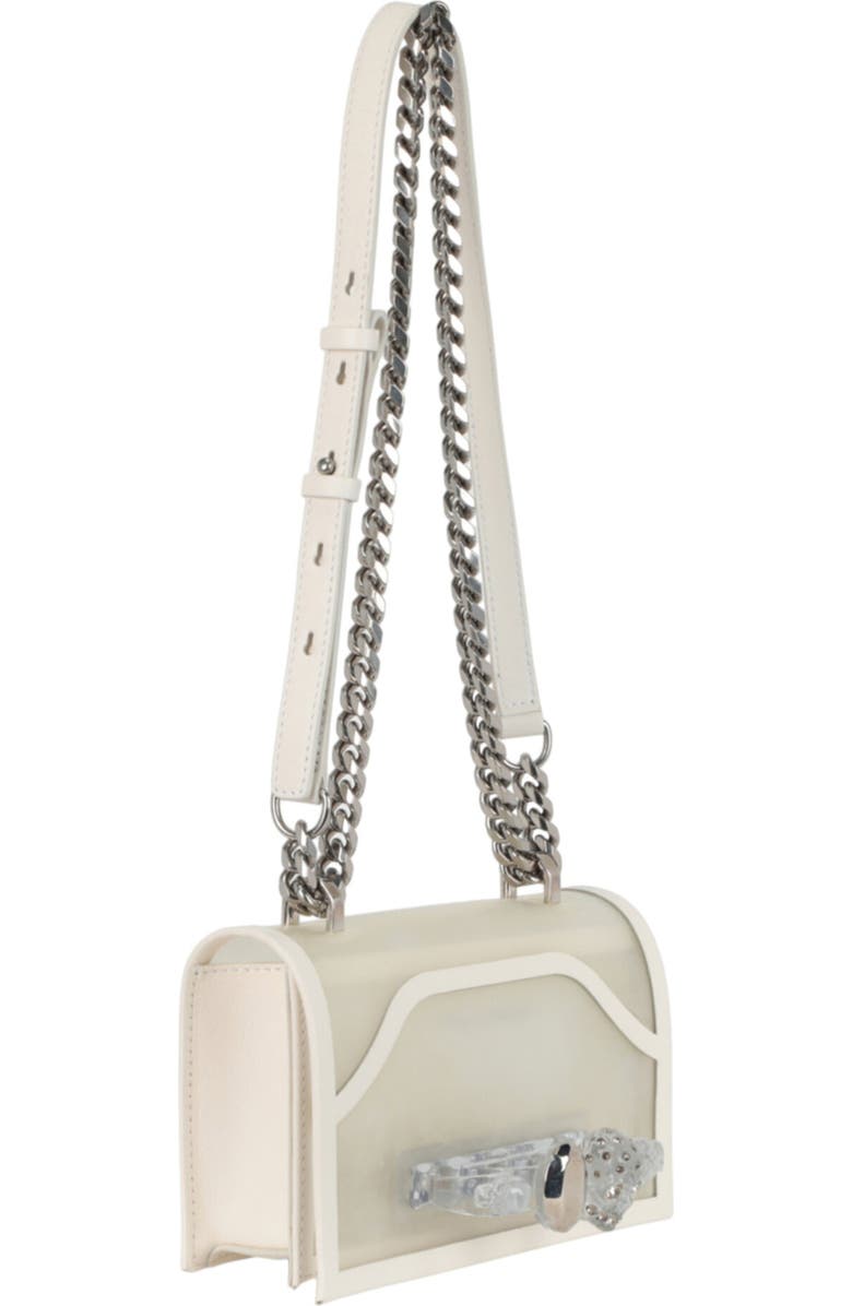 Alexander McQueen Puma Mini Jeweled Shoulder Bag, Alternate, color, White