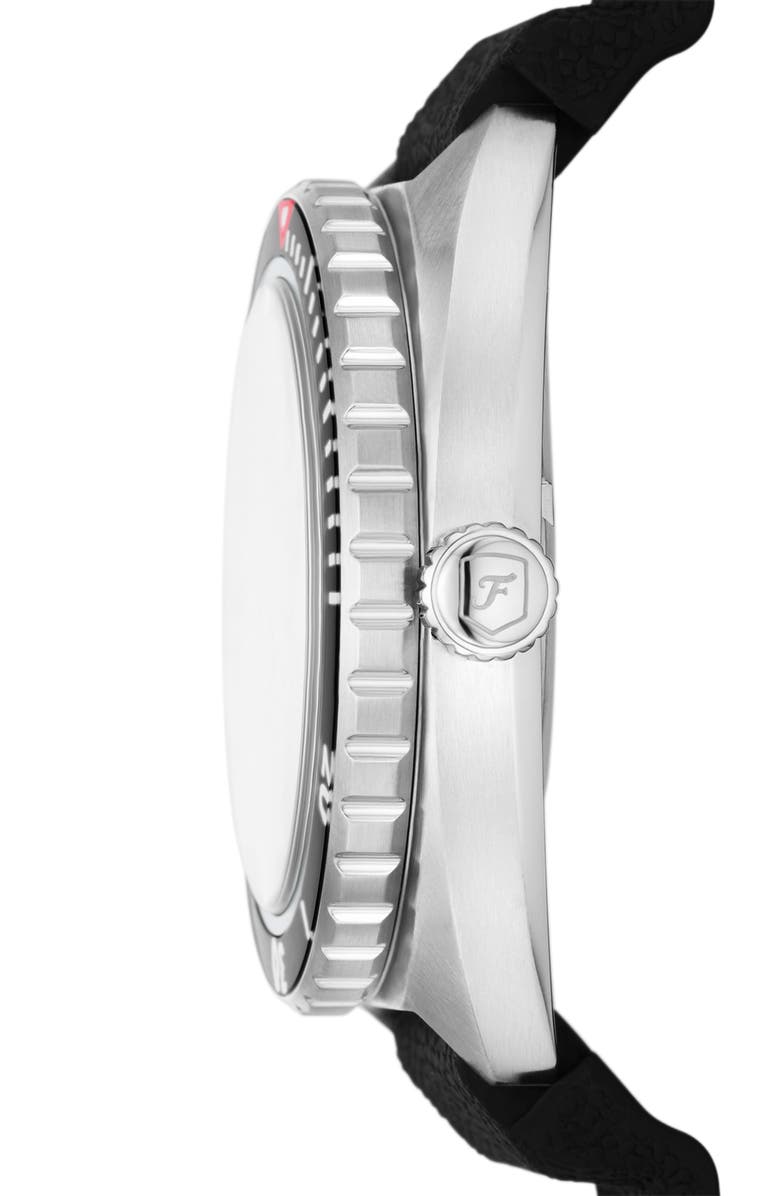 Fossil Breaker Silicone Strap Watch, 42mm, Alternate, color,