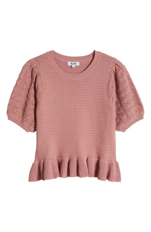 525 Whitney Mix Stitch Sweater In Blushing Pink