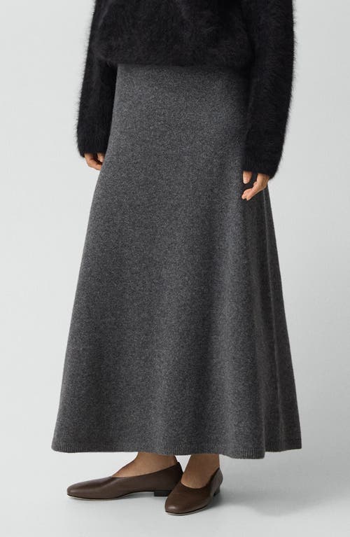 Theory Astor Wool Blend Maxi Skirt In Gray