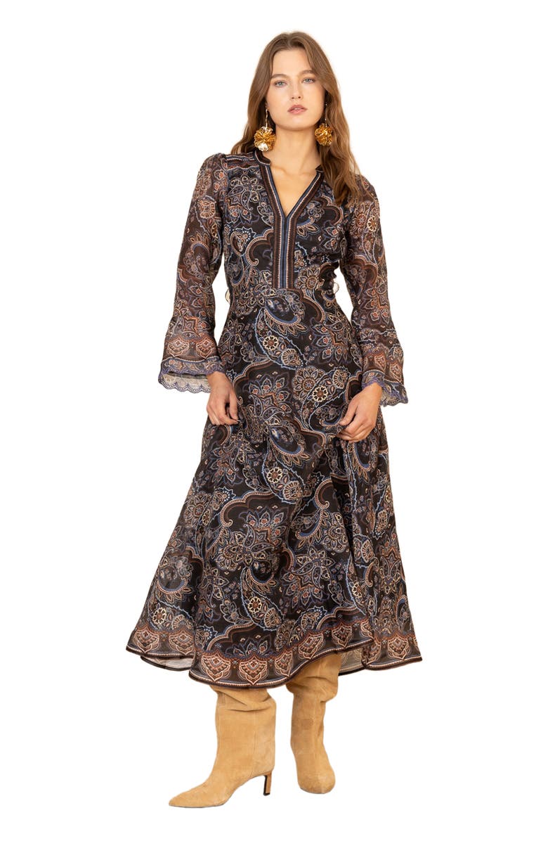 Hale Bob Artemis Organza Maxi Dress, Main, color, 