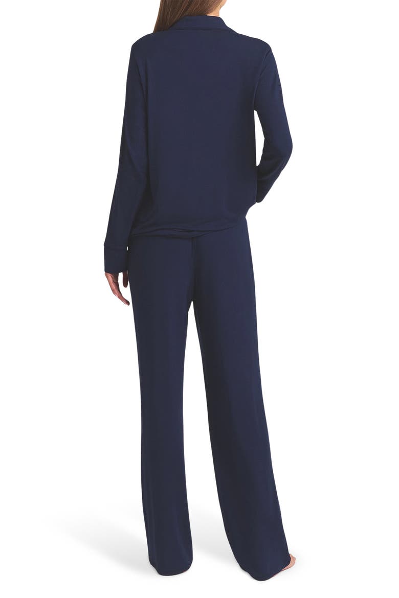 Sleep Piped Pajamas, Alternate, color, NAVY