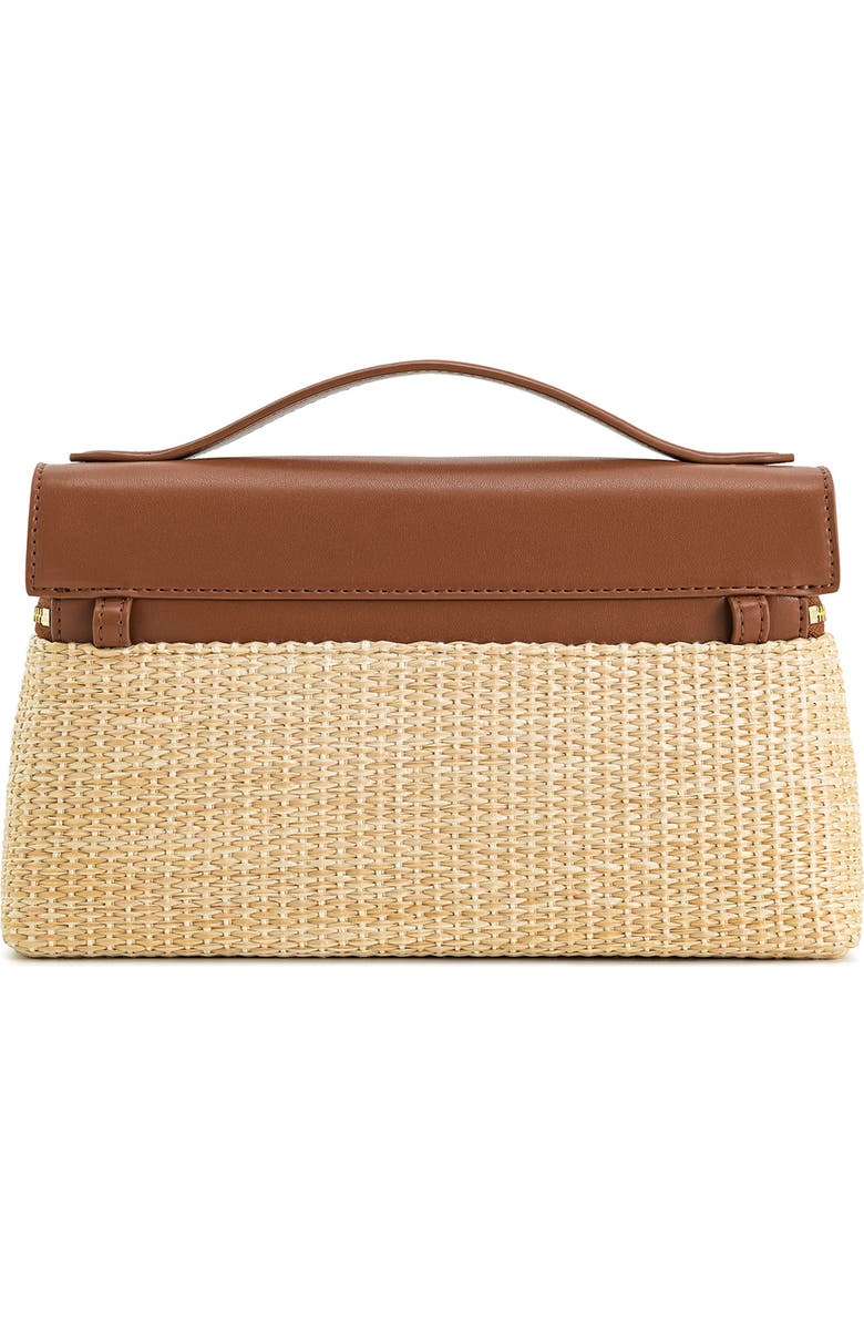 JW PEI Thea Woven Top Carry Handle Crossbody Bag, Alternate, color, Brown Straw