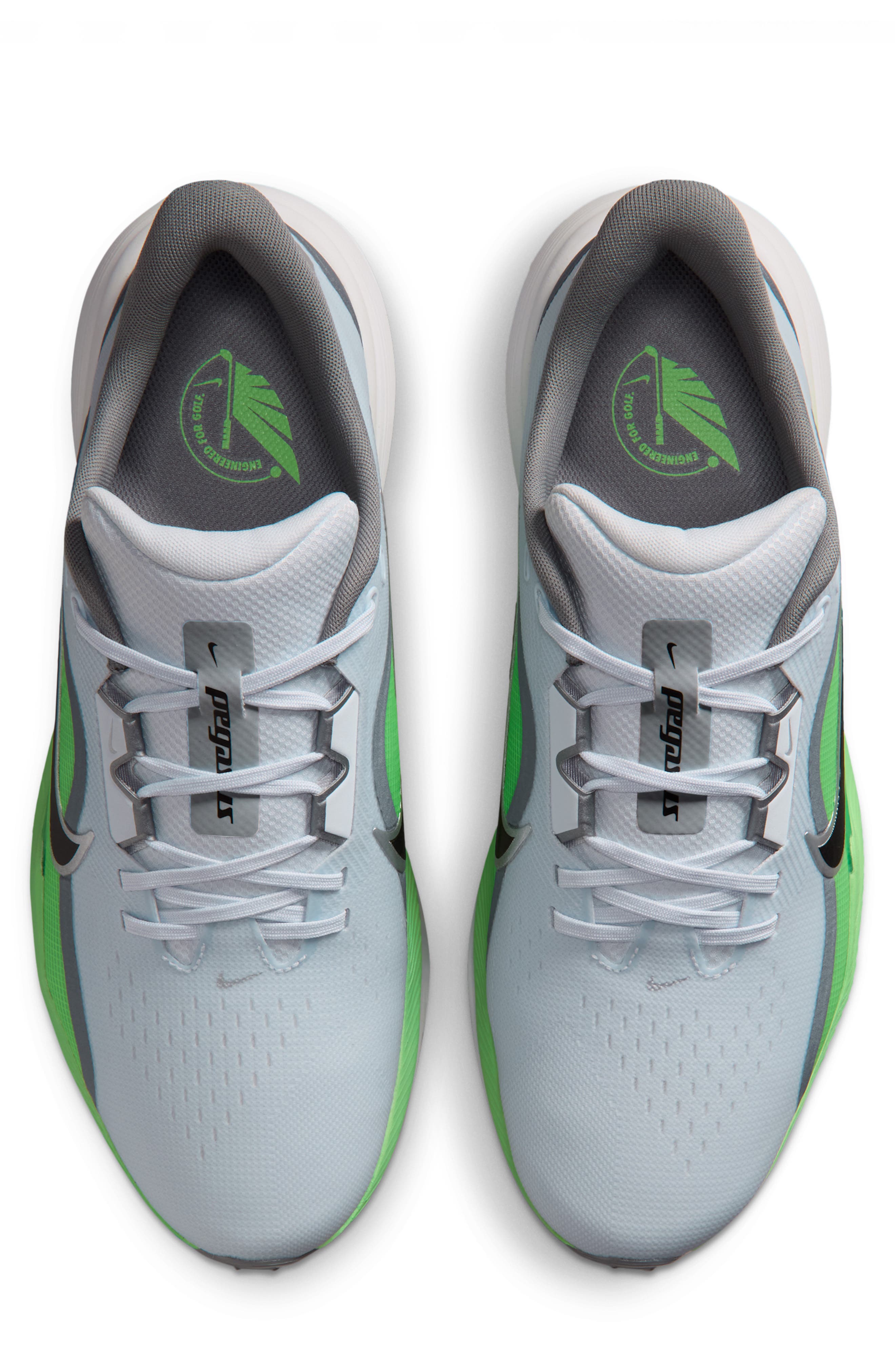 Pegasus 1 G Waterproof Golf Shoe, Alternate, color, GREY/ ILLUSION GREEN/ BLACK