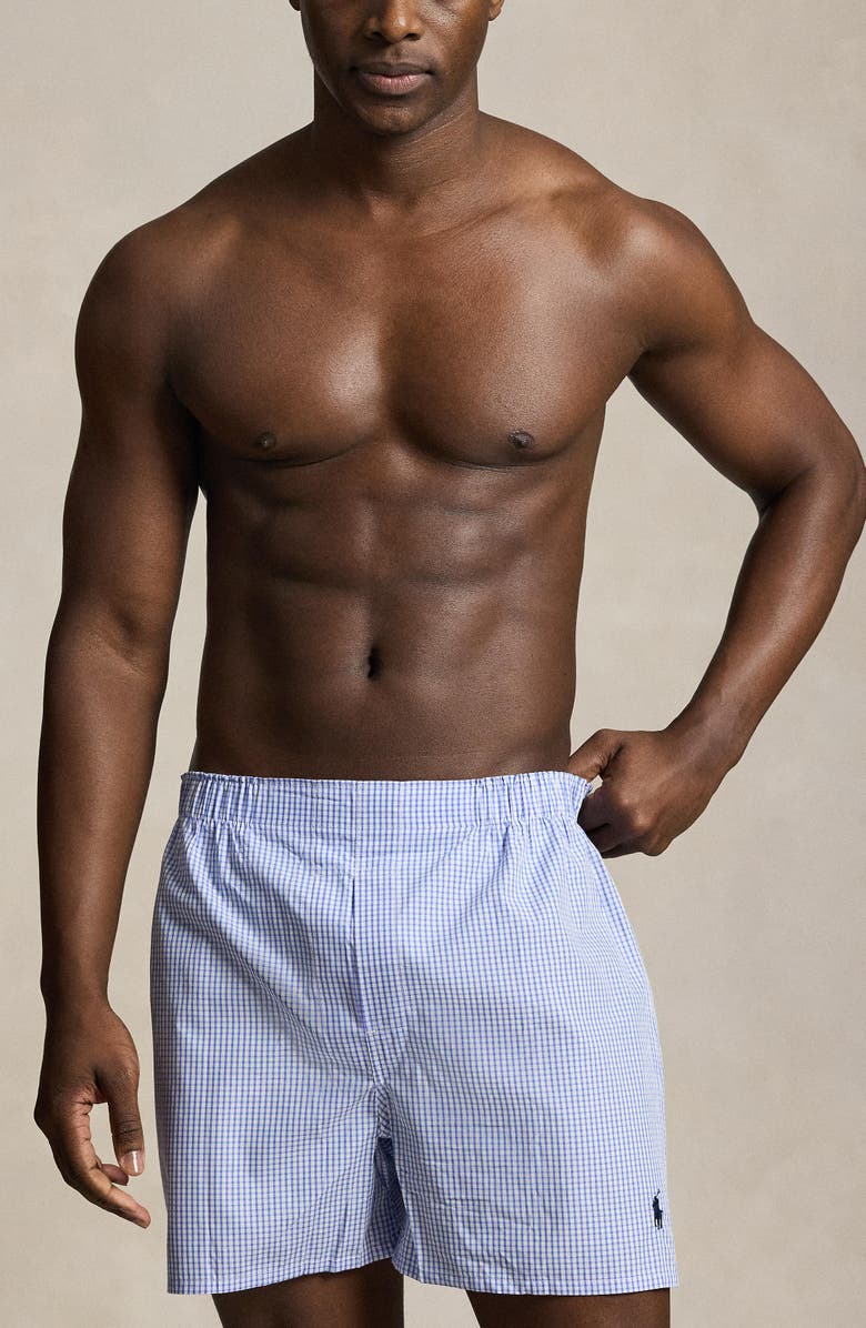 Polo Ralph Lauren Classic Fit Assorted 3-Pack Cotton Boxers, Alternate, color, Cedar Plaid