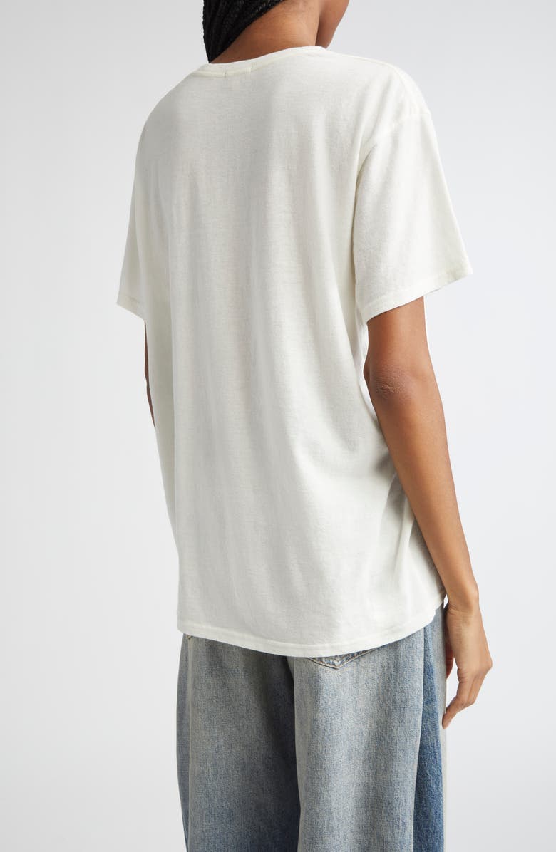 R13 You Wish Cotton & Cashmere Graphic T-Shirt, Alternate, color, Ecru