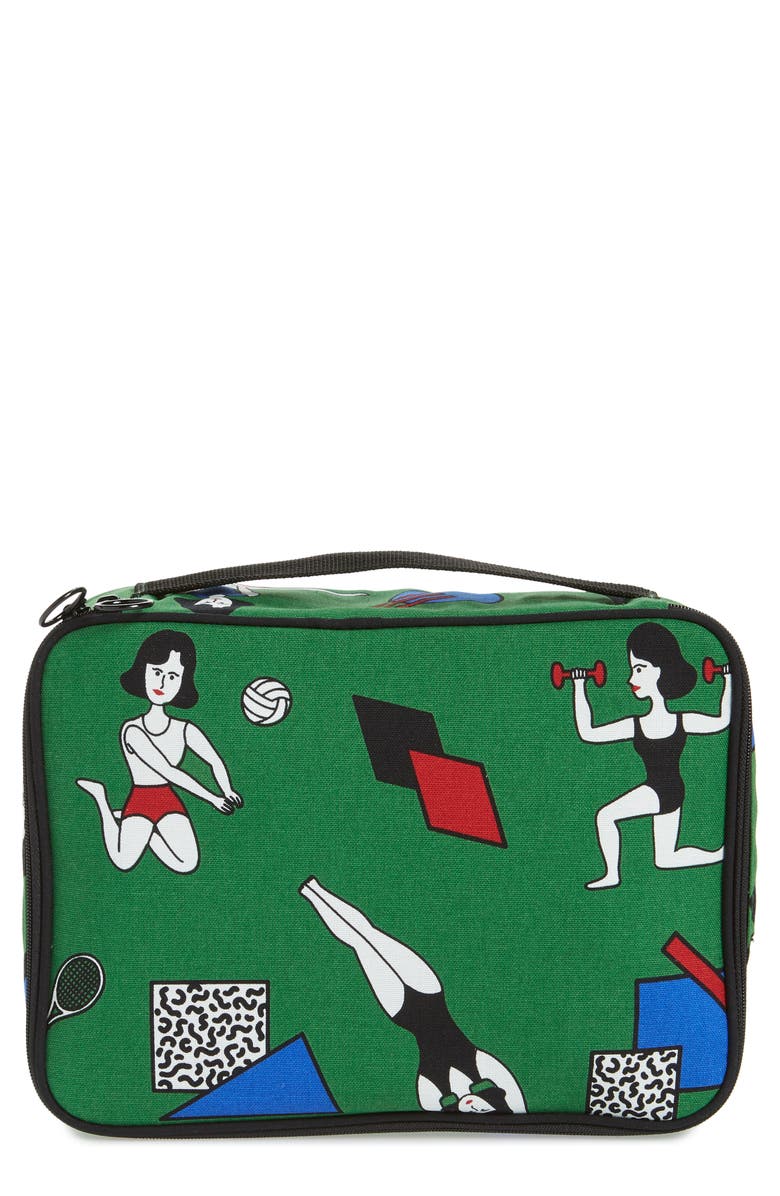 OOHLALA Beauty Multi Block Print Cosmetics Pouch, Main, color, 