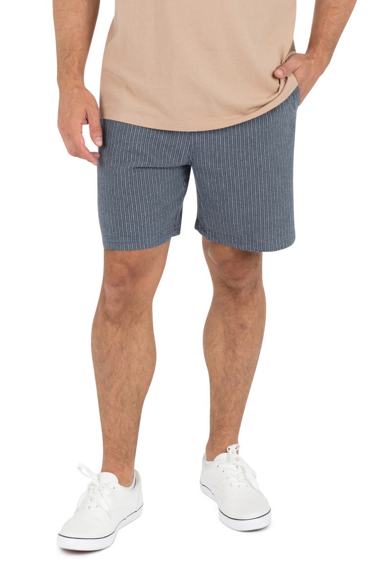 Raleigh Volley Stripe Cotton & Linen Drawstring Shorts, Main, color, MONSOON