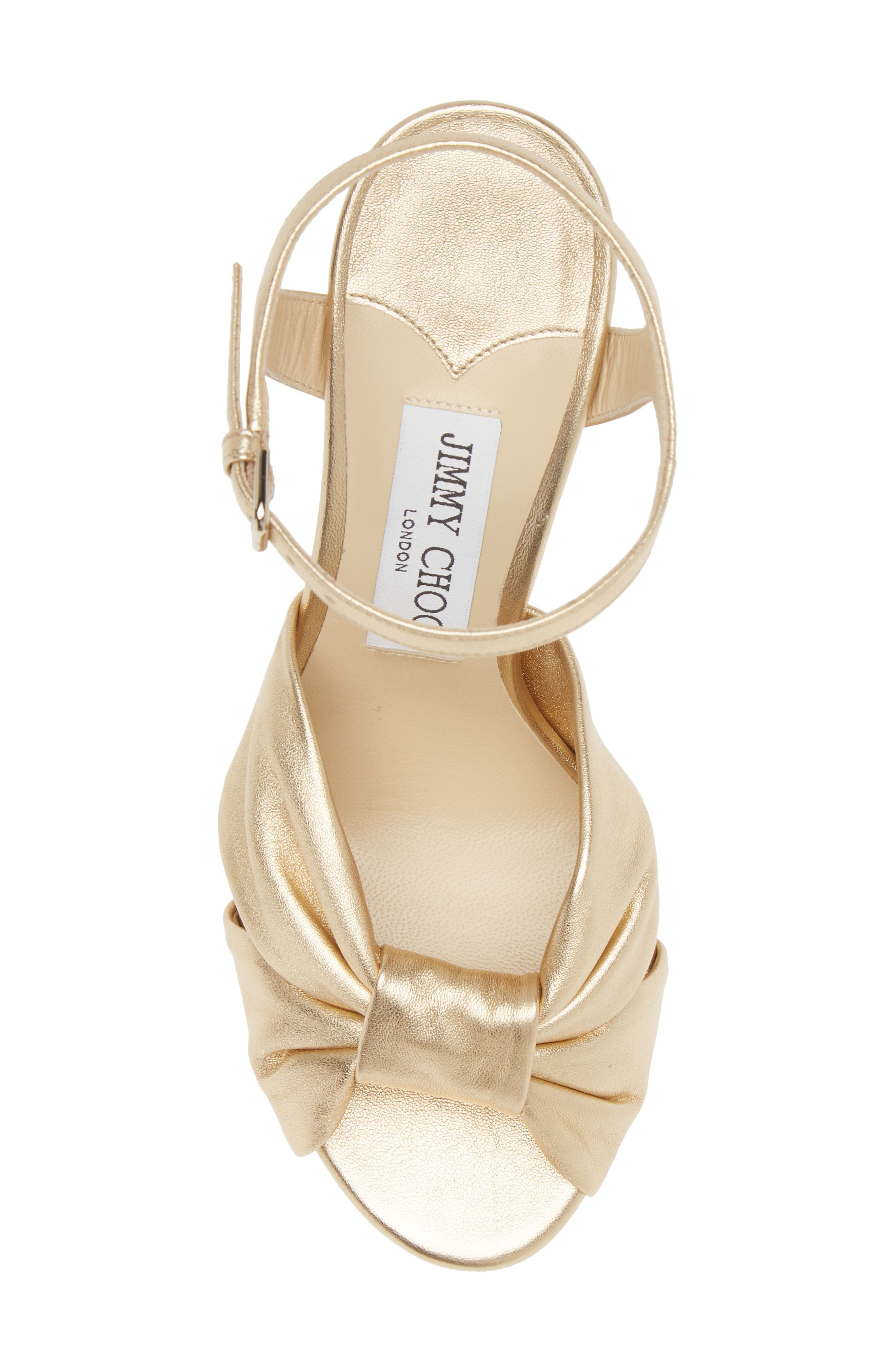 Jimmy Choo Heloise Metallic Platform Sandal, Alternate, color, Gold