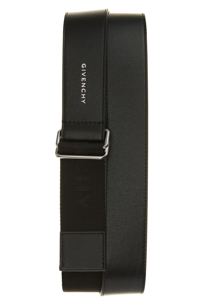 Mixed Media Double Ring Belt, Main, color, BLACK