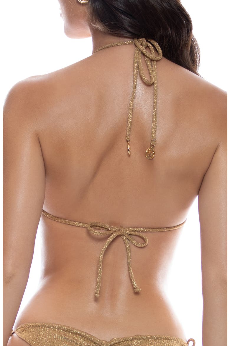 Rings Cut Out Triangle Top, Alternate, color, Gold