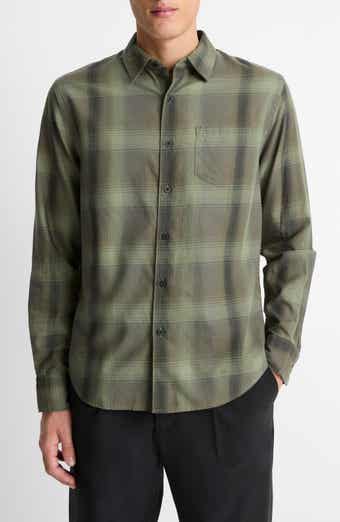 Vince Classic Fit Plaid Cotton Button-Up Shirt
