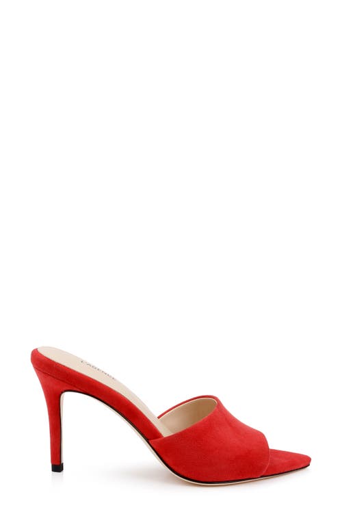 L Agence L'agence Lolita Pointed Toe Sandal In Red Suede