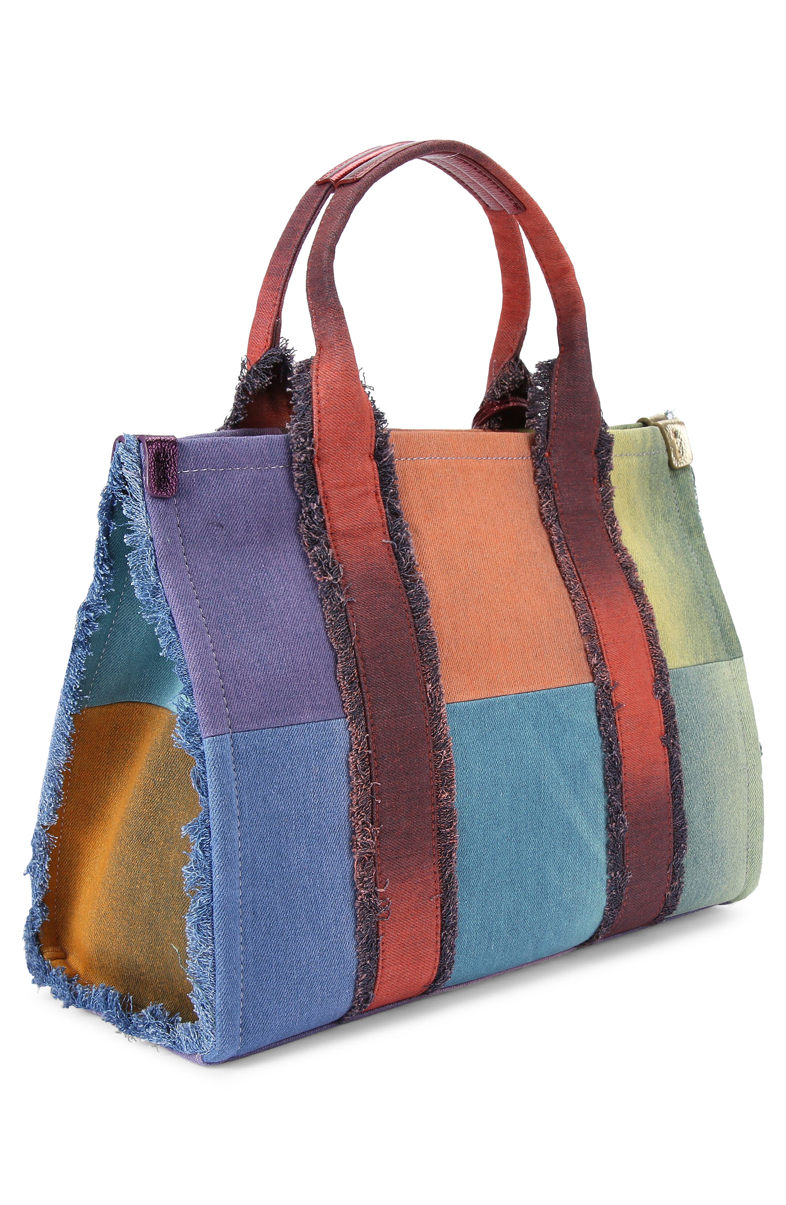 Kurt Geiger London Southbank Patchwork Denim Tote, Alternate, color, Patch Multi