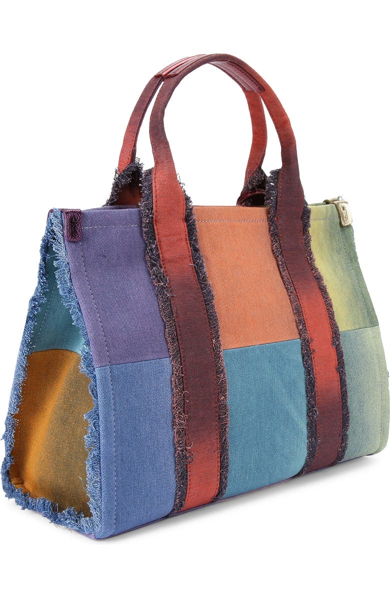 Kurt Geiger London Southbank Patchwork Denim Tote, Alternate, color, Patch Multi
