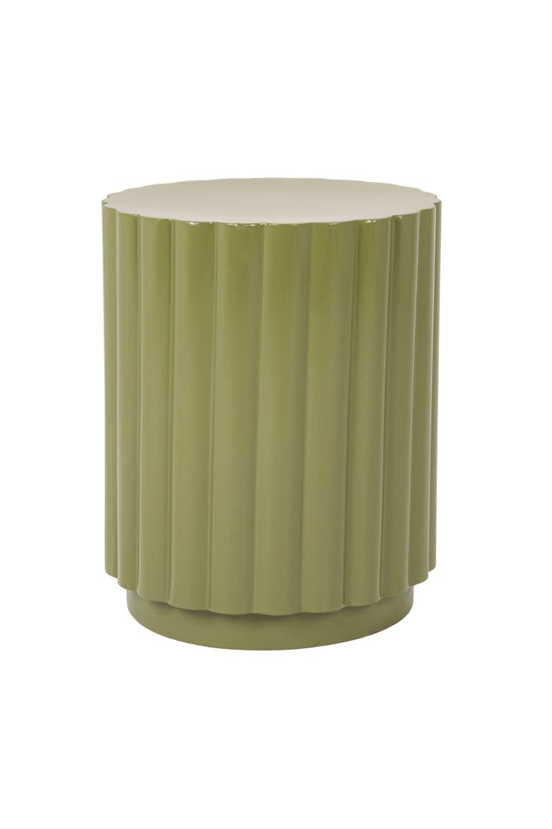 High-Gloss Accent End Table, Main, color, Green
