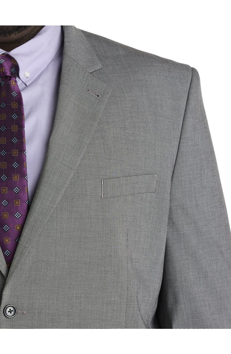 Oak Hill by DXL Big & Tall Jacket Relaxer Mini-Neat Suit Jacket, Alternate, color, Black