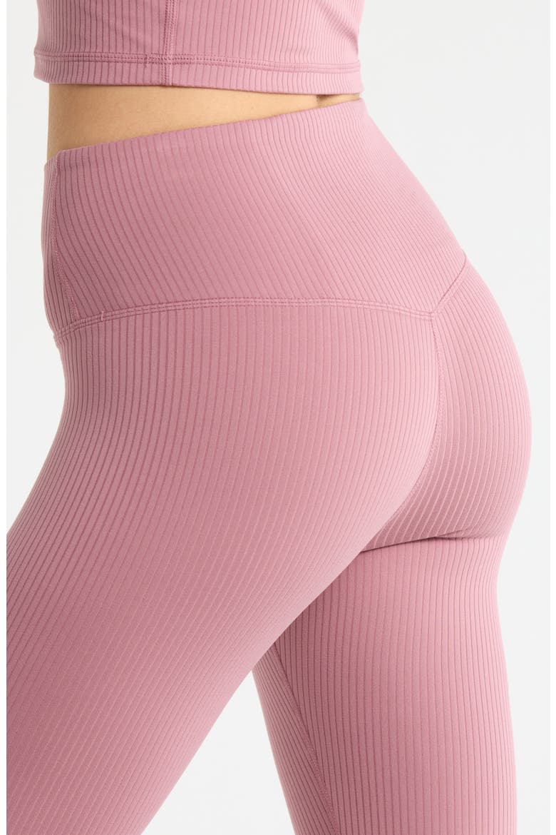 Thrive Rib High Waist 7/8 Leggings, Alternate, color, PURPLE WISTFUL