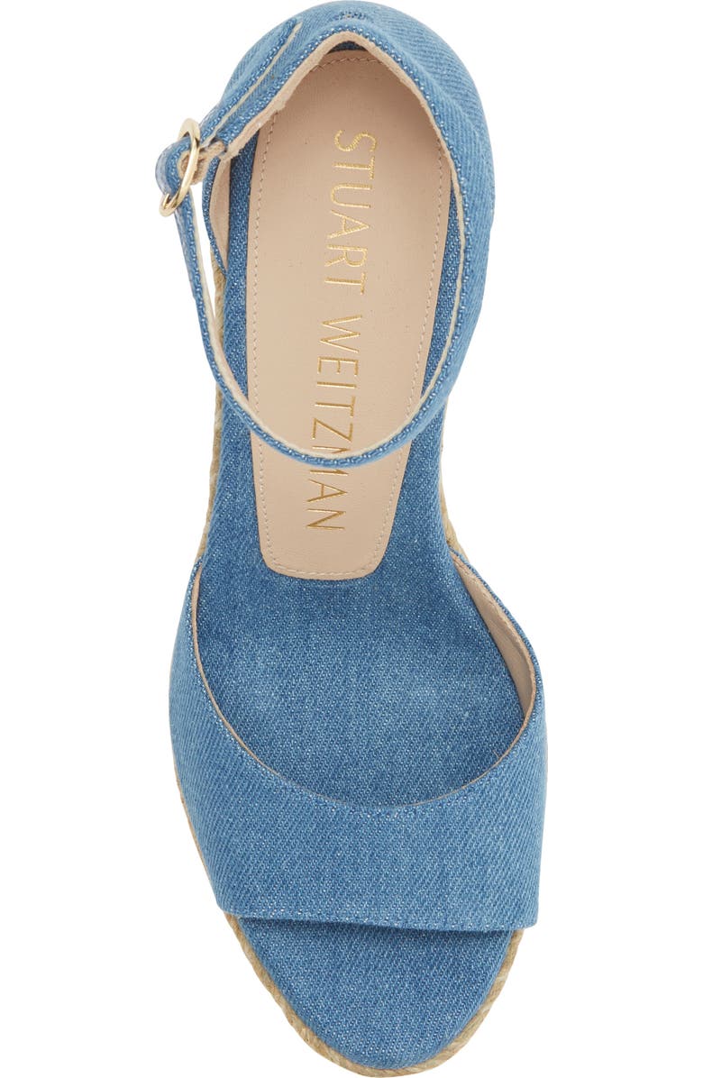 Stuart Weitzman Nudistcurve Wedge Sandal, Alternate, color, Washed