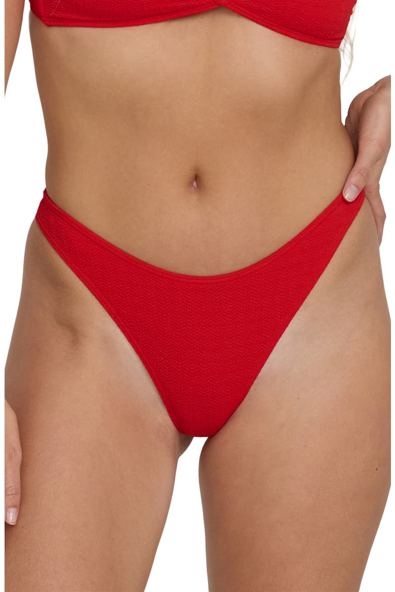 Rising Tide Skimpy Hike Bikini Bottoms, Main, color, FIESTA RED
