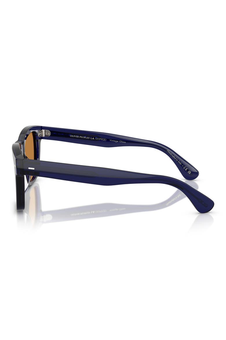 Oliver Sun 54mm Pillow Sunglasses, Alternate, color, DENIM / COGNAC