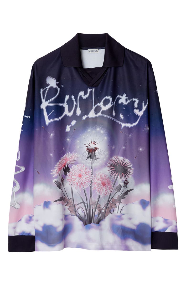 Burberry Dandelion Oversize Jersey Polo, Alternate, color, 