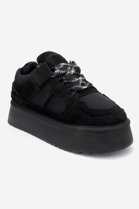 Riven Leather Platform Sneaker (Women)