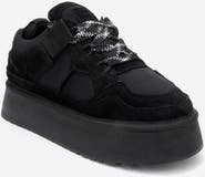 Forever & Always Shoes Riven Leather Platform Sneaker