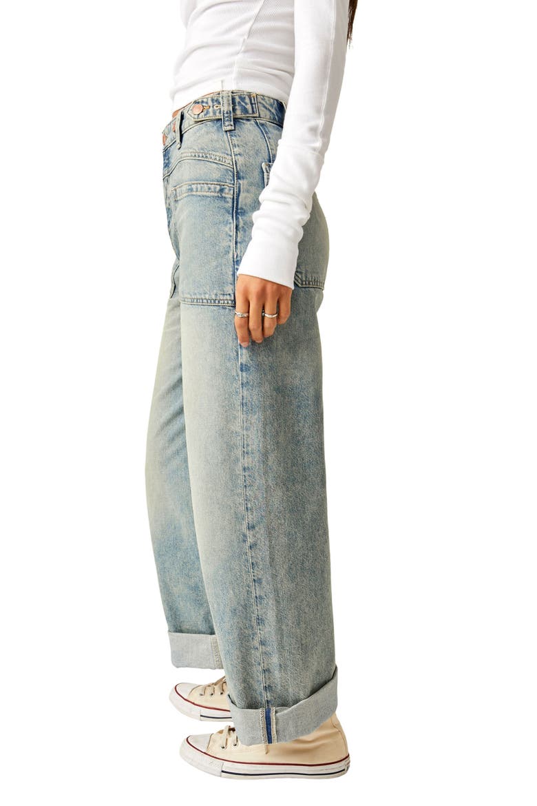 We the Free Palmer Cuffed Baggy Jeans, Alternate, color, LA LA LAND